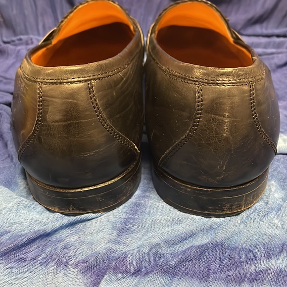 Johnston & Murphy Cellini Made In Italy Gator Textile Tassel Black Loafer Sz 10 - Picture 6 of 7